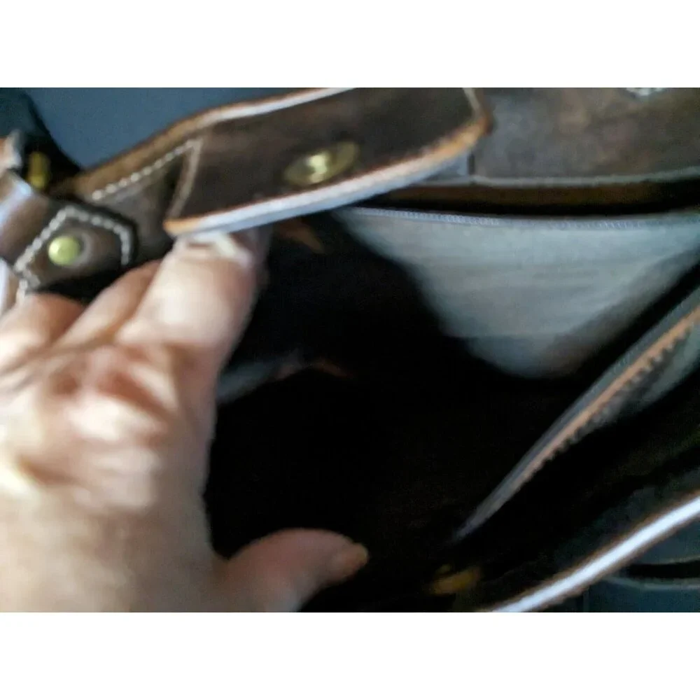 Duck Head‎ Brown Leather Handbag - Picture 5 of 10